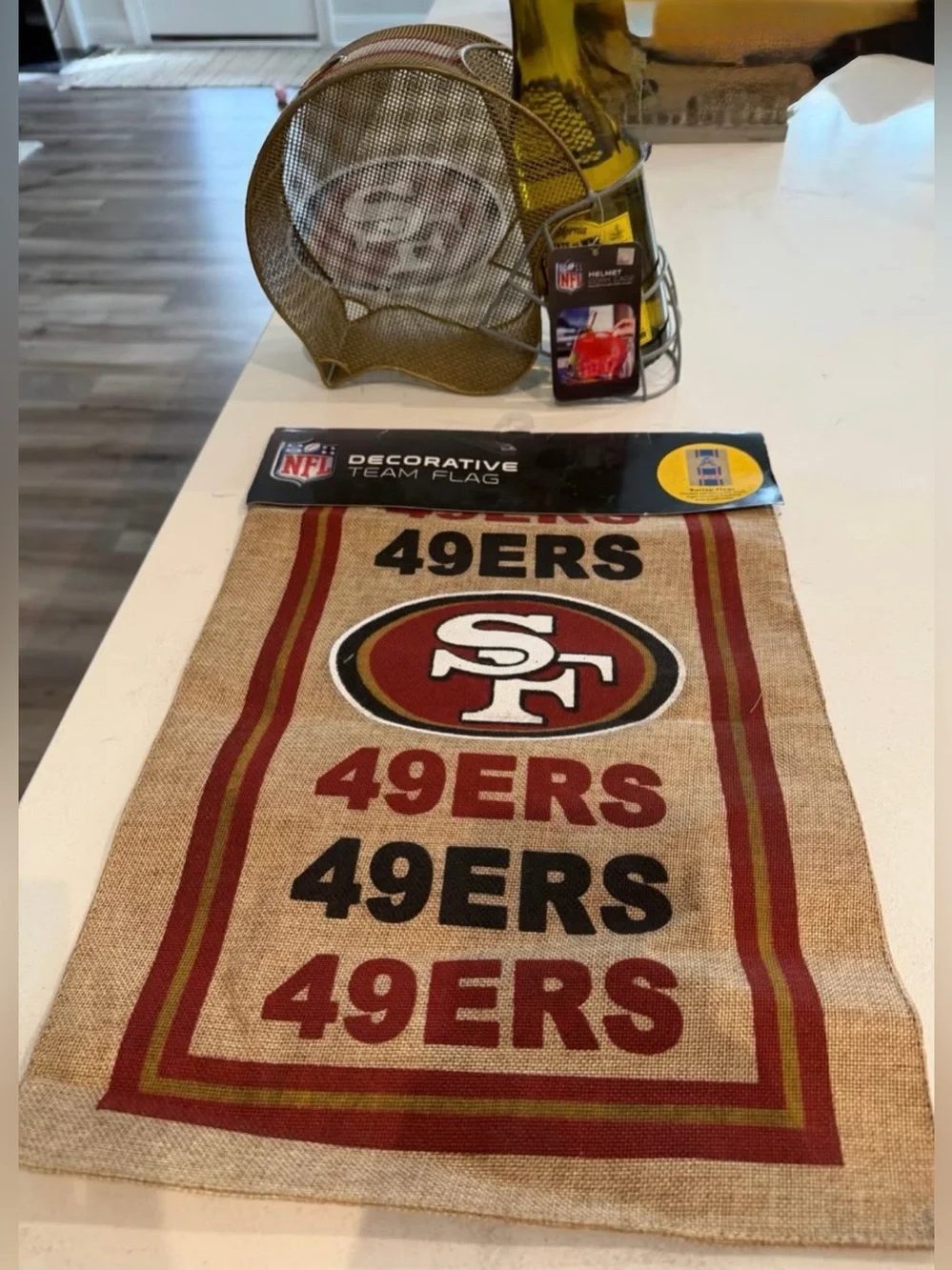 San Francisco 49ers Helmet Cork holder & Garden Flag